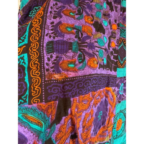 Vintage Be Bop‎ Baggy P.J.H. Patchwork T-Shirt Purple Orange Teal Mens Medium - Picture 8 of 8